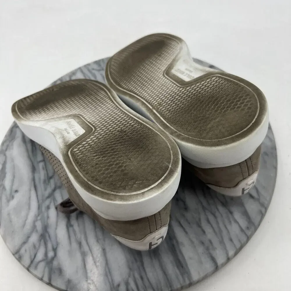 Cole Haan Mens‎ 8 Sneakers Mushroom Grey Nubuck GrandPrø Rally Laser Cut Shoes